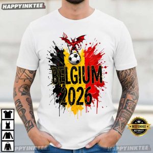 Belgium 2026 Red Devils Soccer World Cup Football T Shirt (3)