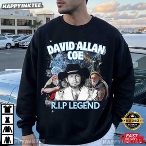 David Allan Coe RIP Legend Memorial Bootleg T Shirt (1)