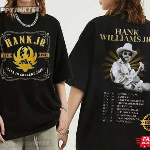 Hank Williams Jr Live In Concert 2026 Music T Shirt (1)