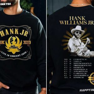 Hank Williams Jr Live In Concert 2026 Music T Shirt (3)