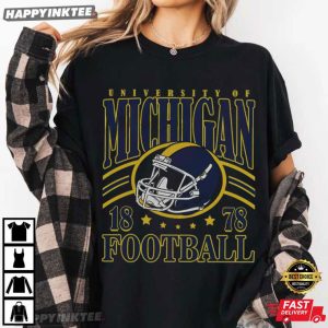 University of Michigan Football College Sport Vintage T Shirt (4)