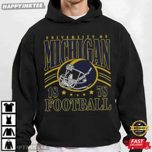 University of Michigan Football College Sport Vintage T Shirt (2)