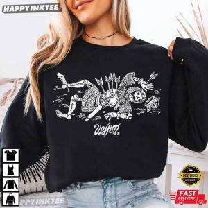 Medieval Skeleton Knight Drowning Graphic T Shirt (1)