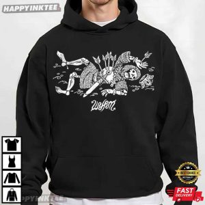 Medieval Skeleton Knight Drowning Graphic T Shirt (2)