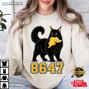 86 47 Black Cat USA Funny Political Meme T Shirt (4)