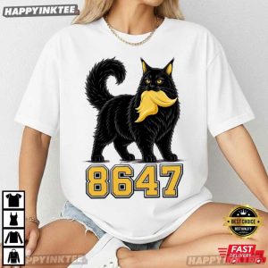 86 47 Black Cat USA Funny Political Meme T Shirt (1)