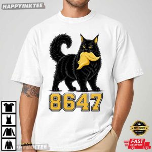 86 47 Black Cat USA Funny Political Meme T Shirt (2)