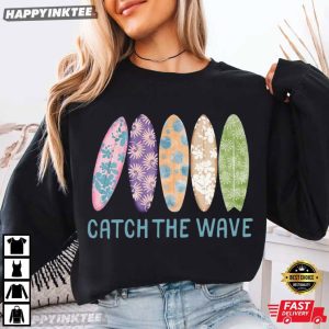 Catch The Wave Surfing Club Beach Vibes Summer T Shirt (1)