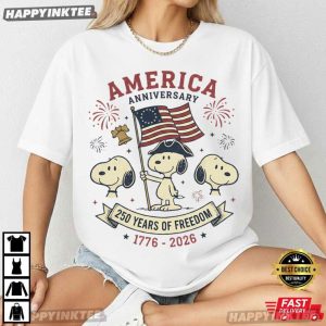 Snoopy America Anniversary 250 Years Of Freedom 4th of July T Shirt (4)