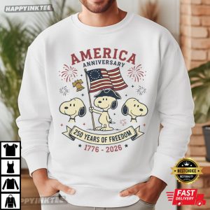 Snoopy America Anniversary 250 Years Of Freedom 4th of July T Shirt (1)