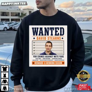 David Stearns Wanted Poster Funny New York Mets Baseball T Shirt (4)