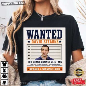 David Stearns Wanted Poster Funny New York Mets Baseball T Shirt (3)