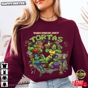 Puro Pinche Juicy Tortas Funny Mexican Food T Shirt (1)