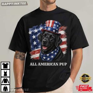 All American Pup Patriotic Labrador Fourth of July T Shirt (4)
