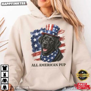 All American Pup Patriotic Labrador Fourth of July T Shirt (2)