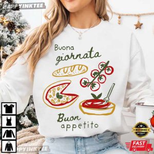 Spaghetti Buona Giornata Buon Appetito Italian Food T Shirt (1)