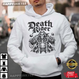 Death Rider Skull Motorcycle Grim Reaper Biker T Shirt (2)