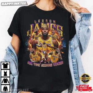 LeBron James All Time Scoring Leader LA Lakers Basketball T Shirt (4)
