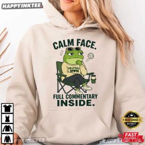 Frog Volleyball Mom Calm Face Full Commentary Inside T Shirt (1)