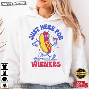 I'm Just Here For The Wieners Funny Hot Dog 4th of July T Shirt (2)