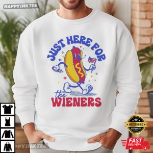 I'm Just Here For The Wieners Funny Hot Dog 4th of July T Shirt (3)
