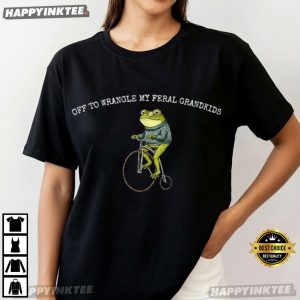 Frog Off To Wrangle My Feral Grandkids T Shirt (2)