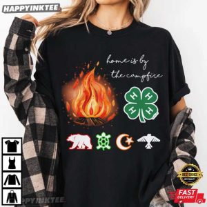 Home Is By The Campfire Camping Scholarship T Shirt (4)