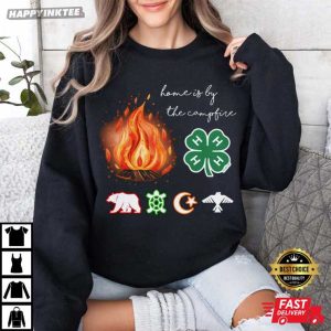 Home Is By The Campfire Camping Scholarship T Shirt (1)