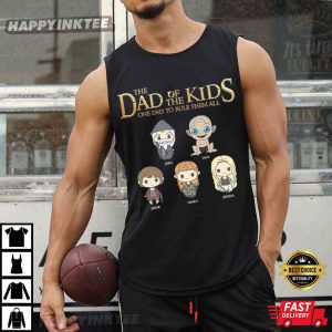 The Dad Of The Kids Father's Day Gift Custom Name Kids T Shirt (3)