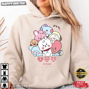 BT21 Chibi Cartoon Characters BTS Arirang Fan Gift T Shirt (1)