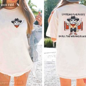 Cowboy Cat Looking Fur Pussy In All The Wrong Places T Shirt (2)