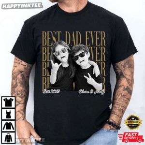 Best Dad Ever Custom Picture And Name Kids T Shirt (1)