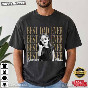 Best Dad Ever Custom Picture And Name Kids T Shirt (2)