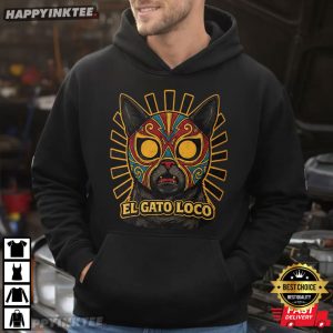 El Gato Loco Vintage Lucha Cat Graphic T Shirt (2)