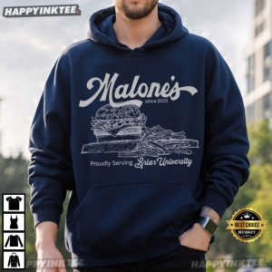 Malone's Proudly Serving Brian University Off Campus Burger T Shirt (2)