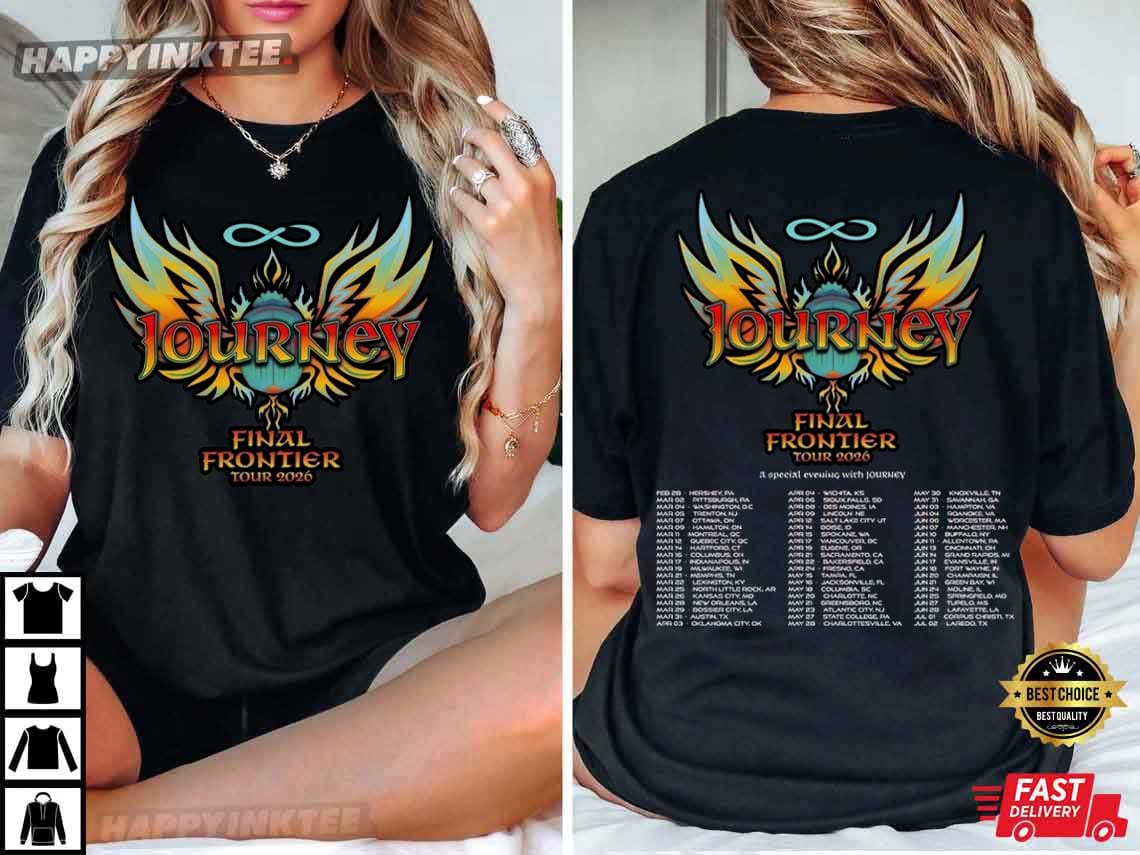 Journey Final Frontier Tour 2026 Retro Rock Band Concert T-Shirt Journey Final Frontier Tour 2026 Retro Rock Band Concert T-Shirt