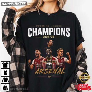Arsenal Premier League Champions 2025 26 Football Soccer T Shirt (2)