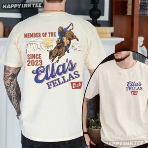 Ella's Fellas Club Whiskey Cowboy Rodeo Music Fan Gift T Shirt (1)