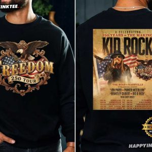 Freedom 250 Tour The Road To Nashville Kid Rock Patriotic Concert T Shirt (4)