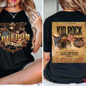 Freedom 250 Tour The Road To Nashville Kid Rock Patriotic Concert T Shirt (1)