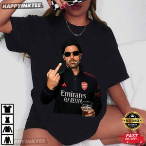 Mikel Arteta Middle Finger Funny Arsenal Football Meme T Shirt (4)