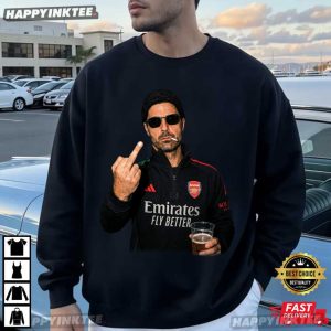 Mikel Arteta Middle Finger Funny Arsenal Football Meme T Shirt (1)