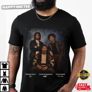 Victor Wembanyama Stephon Castle Dylan Harper Spurs Basketball T Shirt (3)