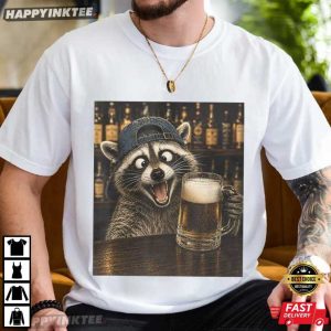 Raccoon Beer USA Patriotic 4th of July T Shirt (1)