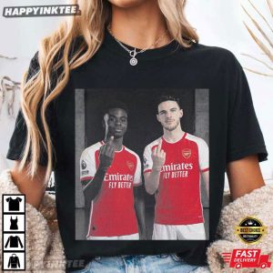 Bukayo Saka And Declan Rice Middle Finger Soccer Meme T Shirt (4)