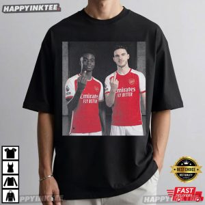 Bukayo Saka And Declan Rice Middle Finger Soccer Meme T Shirt (3)