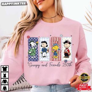 Snoopy And Friends America 250th Anniversary Patriotic T Shirt (1)