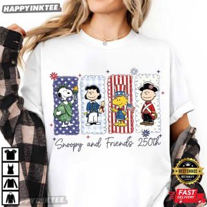 Snoopy And Friends America 250th Anniversary Patriotic T Shirt (2)