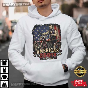 Abraham Lincoln Biker America's 250th Anniversary T Shirt (2)