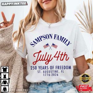 Custom Family 250 Years of Freedom 4th of July T Shirt (4)